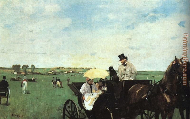 At the Races in the Country painting - Edgar Degas At the Races in the Country art painting